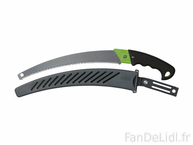 Scie à élaguer , le prix 5.99 € 
- Lame en acier carbone
- Coupe dans le bois ...