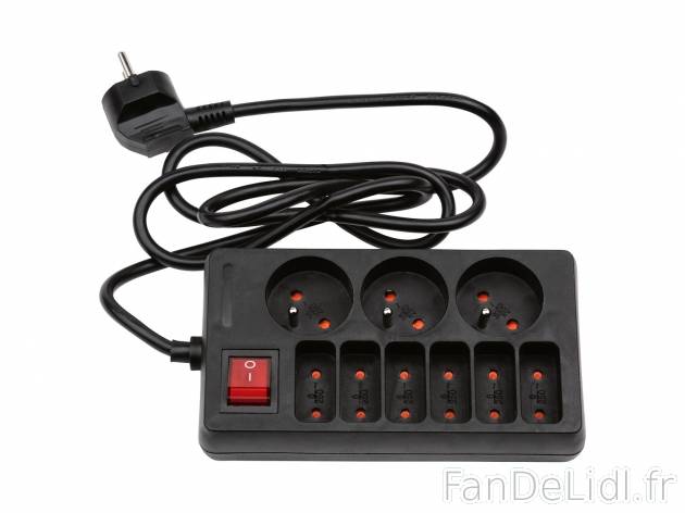 Multiprise , le prix 4.99 € 
- Au choix : multiprise, env. 1.4 m, 3 500 W, 3 ...