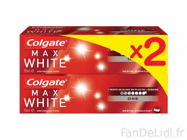 Colgate dentifrice , le prix 2.79 €  
-  Variétés au choix