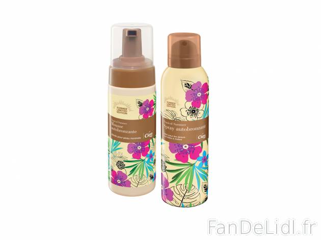 Mousse ou spray autobronzant , le prix 2.99 € 
- Idéal pour les peaux medium ...