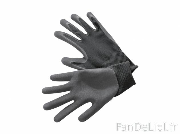 Gants de jardin avec revêtement en latex , le prix 2.99 € 
- Tailles : 7, 8, ...