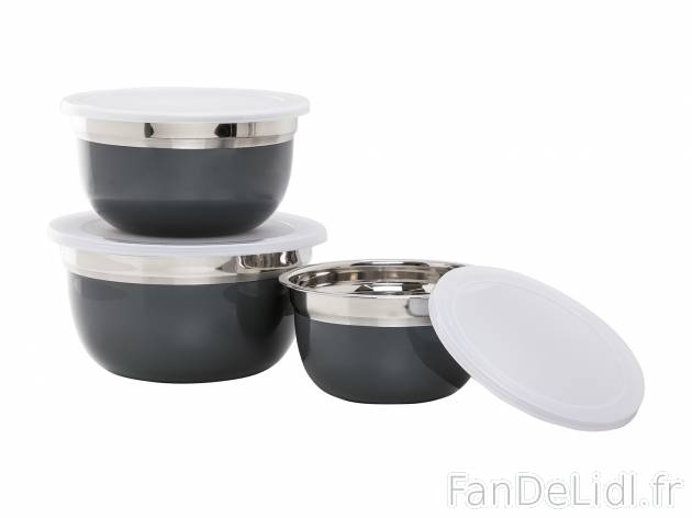 Boîtes de conservation en acier inoxydable , le prix 6.99 € 
- Set de 3 : env. ...