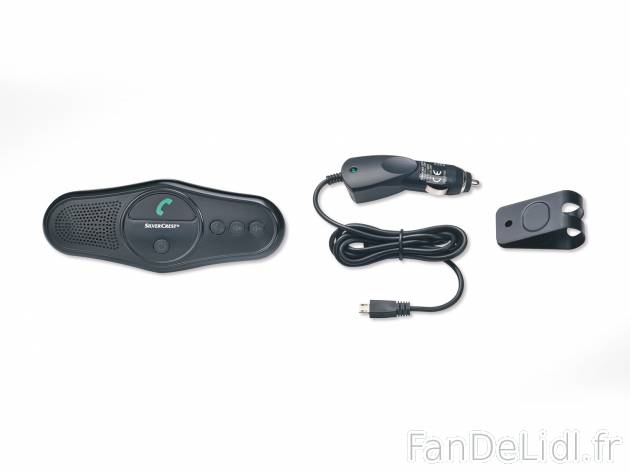 Kit mains-libres Bluetooth® 4.1 , le prix 14.99 € 
- L’appareil s’allume ...
