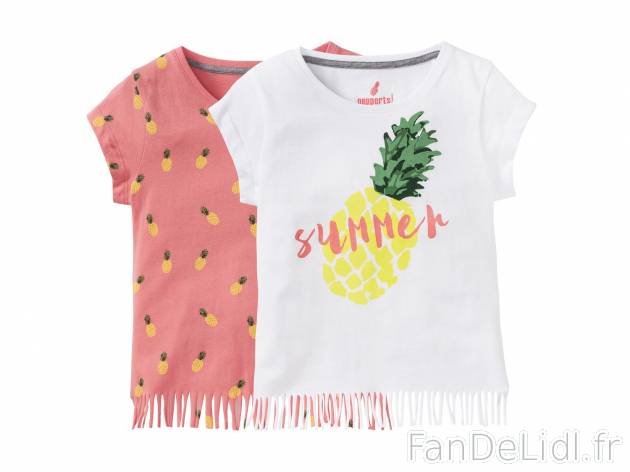T-shirts fille , le prix 4.99 € 
- Ex. 100 % coton et gris uniquement 90 % coton ...