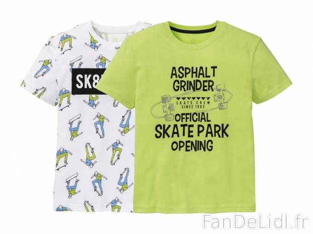 T-shirts garçon , le prix 4.99 € 
- Ex. 100 % coton et gris uniquement 90 % ...