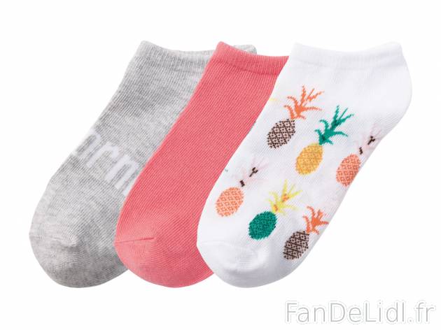 Socquettes fille , le prix 1.99 € 
- Ex. 70 % coton, 29 % polyamide et 1 % élasthanne ...