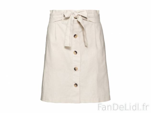 Jupe en lin et coton femme , le prix 6.99 € 
- Ex. 55 % lin et 45 % coton
- ...