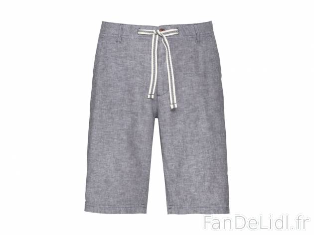 Bermuda en lin et coton homme , le prix 8.99 € 
-  Ex. 55 % lin et 45 % coton
- ...
