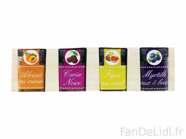 Délices pour fromage1 , prezzo 2.29 € per 4 x 50 g 
- Assortiment composé d’abricot ...