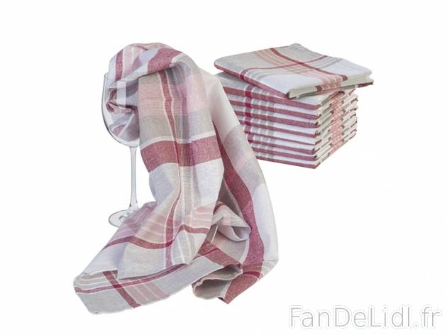 10 torchons de cuisine , prezzo 9,00 € per Le lot au choix 
-  Ex. : 55 % ramie, ...
