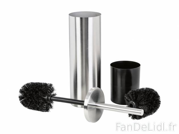 Brosse et porte-brosse WC ou porte-rouleaux de papier toilette en acier inoxydable ...