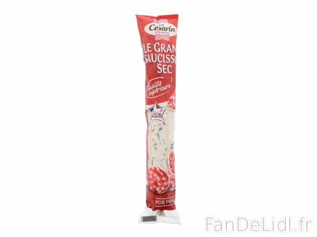 Saucisson sec1 , prezzo 2.29 € per 400 g 
- Disponible toute l&apos;année ...