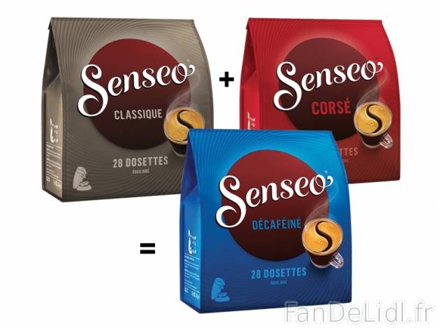 Senseo dosettes , prezzo 6,00 € per Soit le lot de 3 x 194 g au choix, 1 kg = ...