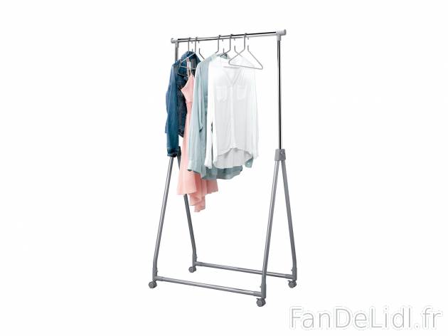 Portant à vêtements , le prix 12.99 € 
- 15 kg max.
- Hauteur réglable en ...