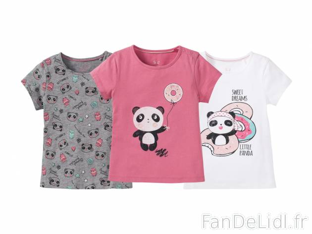 T-shirts fille , le prix 4.99 € 
- Ex. 90 % coton et 10 % viscose (viscose de ...