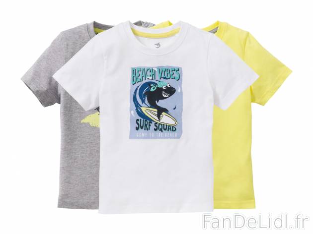 T-shirt garçon , le prix 2.99 € 
- Ex. 90 % coton et 10 % viscose (viscose de ...