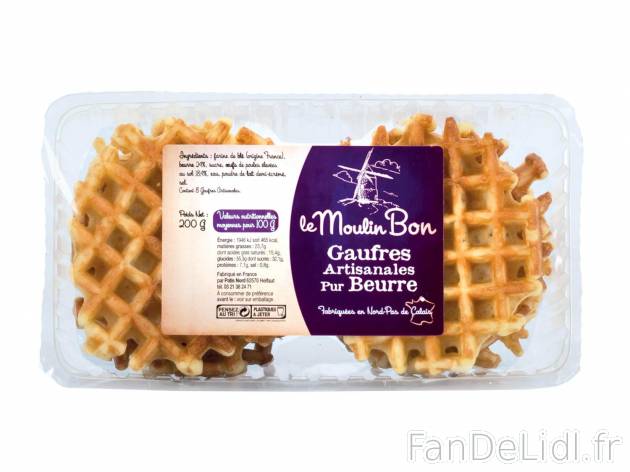 Gaufres artisanales pur beurre1 , prezzo 1.39 € per 200 g 
    