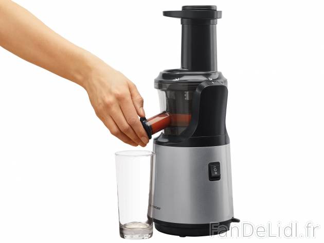 Extracteur de jus 150 W , le prix 59.99 € 
- Env. 60 tr/min
- 150 W
- Embout ...