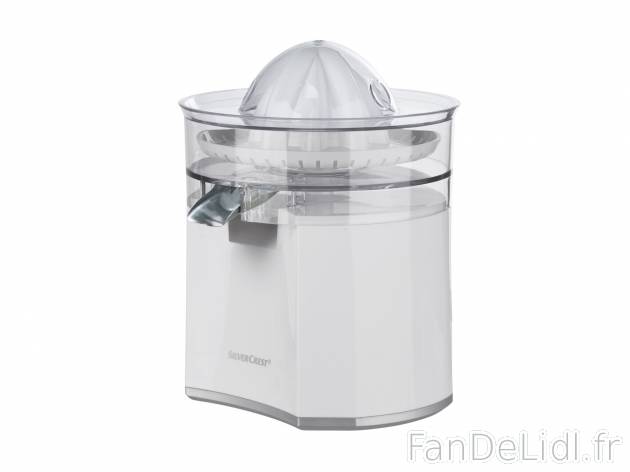 Presse-agrumes électrique 40 W , le prix 12.99 € 
- Rotation alternée
- Système ...
