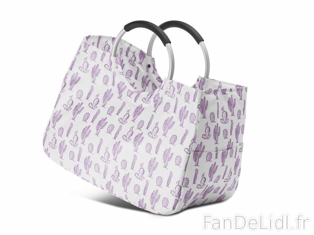 Cabas isotherme , le prix 6.99 €  
-  Env. 18 L
-  10 kg max.
-  4 coloris au choix
