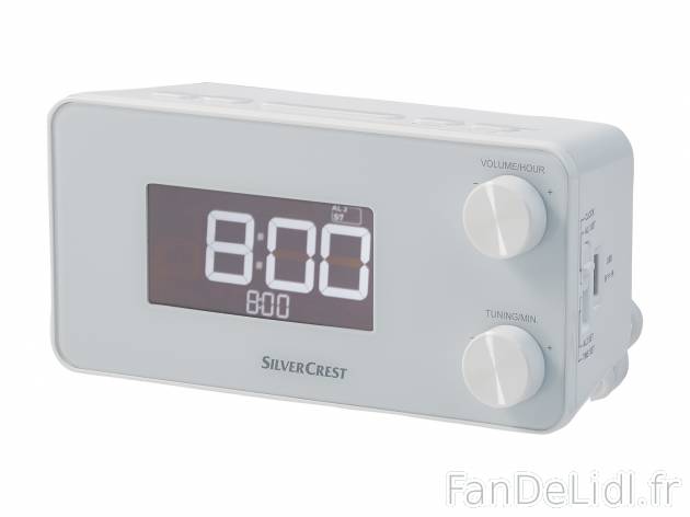 Radio-réveil , le prix 13.99 € 
- Batterie de secours pour l’heure
- Double ...