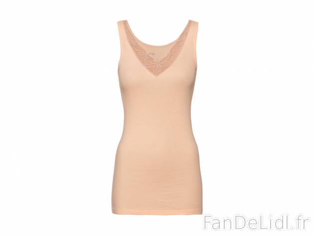 Débardeur femme , le prix 3.49 €  
-  100 % coton
-  3 coloris au choix
