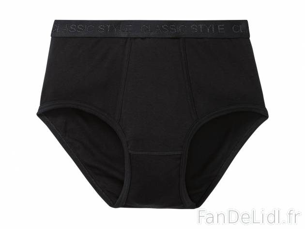 Slips homme , le prix 3.99 €  
-  100 % coton
-  Lot de 2
-  2 coloris au choix