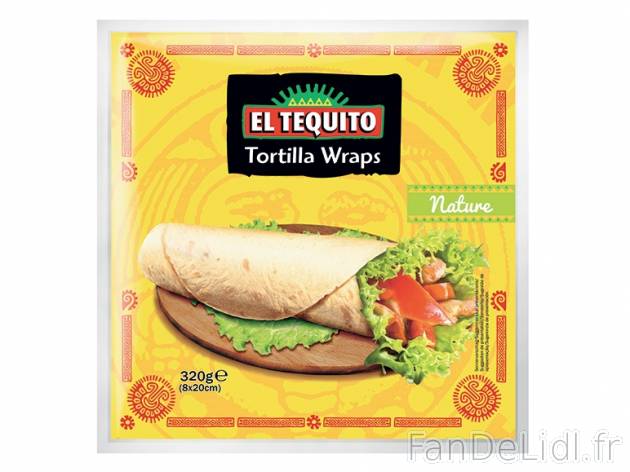 8 tortillas nature , prezzo 0,00 € per 320 g, 1 kg = 3,09 € EUR. 
- Ø 20 cm ...