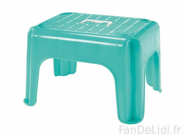 Tabouret marchepied , le prix 3.99 €  
-  150 kg max.
-  2 coloris au choix