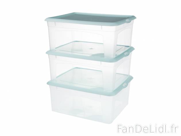 Boîtes de rangement , le prix 8.99 € 
- Au choix : env. 20 L (lot de 3) ou env. ...