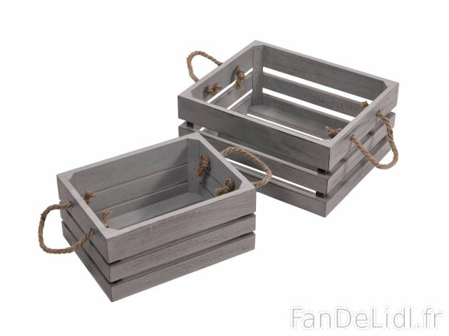 Caisse(s) en bois , prezzo 9.99 € per L&apos;unité ou le lot au choix 
- ...