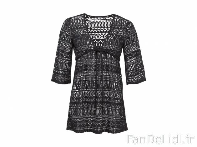 Tunique de plage , le prix 9.99 € 
- Ex. 100 % polyester
- 3 coloris au choix- ...