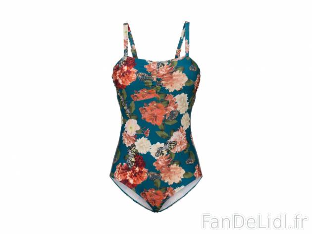 Maillot de bain femme , le prix 7.99 € 
- Ex. dessus 80 % polyester et 20 % élasthanne ...