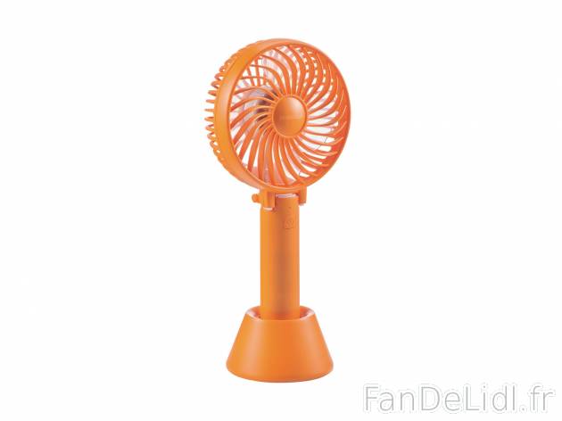 Mini-ventilateur , le prix 9.99 € 
- Portable, avec pied et câble de charge ...