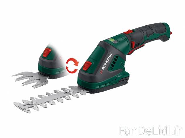 Coupe-bordure/taille-haie sans fil , le prix 19.99 € 
- Changement de lame avec ...