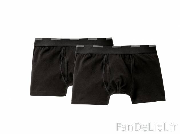 Boxers , le prix 4.49 € 
- Ex. 95 % coton et 5 % élasthanne (creora®).
- Lot ...