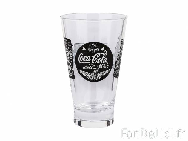 Lot de verres licence Coca-Cola , le prix 2.49 € 
- Au choix : env. 42 cl (lot ...