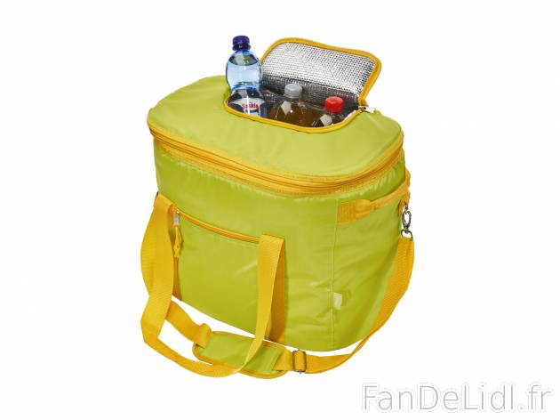 Sac isotherme , le prix 8.99 € 
- Env. 35 L : 6 x 1,5 L, 36 x 0,33 cl et 12 x ...