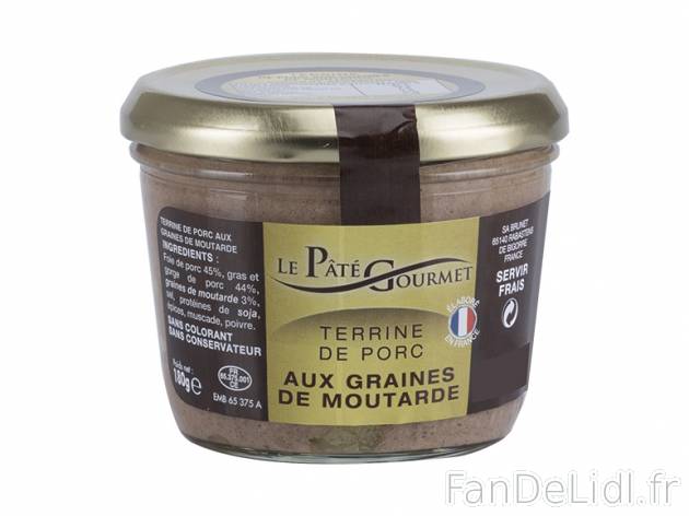 3 terrines bourguignonnes , prezzo 2,49 &#8364; per 3 x 180 g, 1 kg = 4,61 € ...