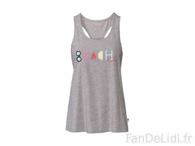 Débardeur femme , le prix 3.99 € 
- Ex. 90 % coton et 10 % viscose (viscose ...