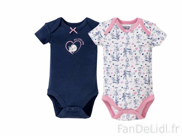 Bodies manches courtes bébé fille , le prix 4.99 € 
- 100 % coton
- Lot de ...