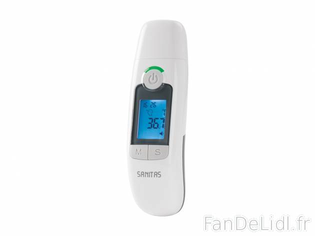 Thermomètre multifonction1 , le prix 9.99 € 
- Thermomètre auriculaire, frontal ...