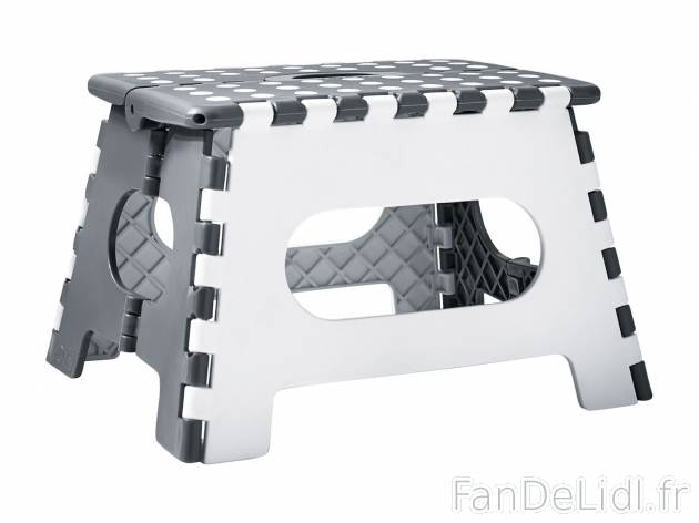 Marchepied pliant , le prix 6.99 € 
- Surface antidérapante
- 150 kg max.
- ...