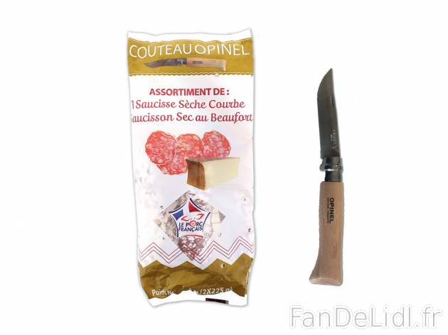 Lot de 2 saucissons et un couteau Opinel® n°81 , le prix 8.99 &#8364; 
- Compos&eacute; ...
