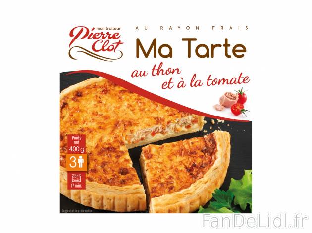 Tarte au thon et à la tomate1 , le prix 2.49 &#8364;  
-  In&eacute;dit chez Lidl