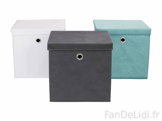 Boîte de rangement pliante , le prix 3.99 € 
- Env. 31 x 31 x 31 cm (L x l x ...