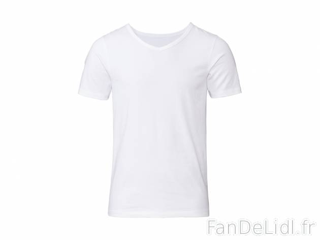 T-shirt homme bio , le prix 3.99 € 
- Ex. 95 % coton et 5 % élasthanne
- Col ...