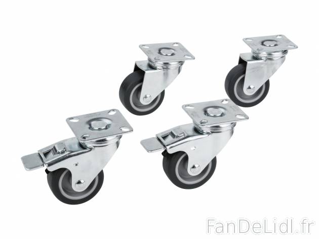 Roulettes pour meubles ou chaises , le prix 6.99 € 
- Roulettes pivotantes : ...