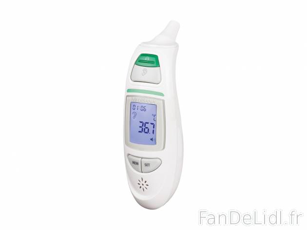 Thermomètre multifonction1 , le prix 9.99 € 
- 3 en 1
- Mesure dans l&apos;oreille
- ...