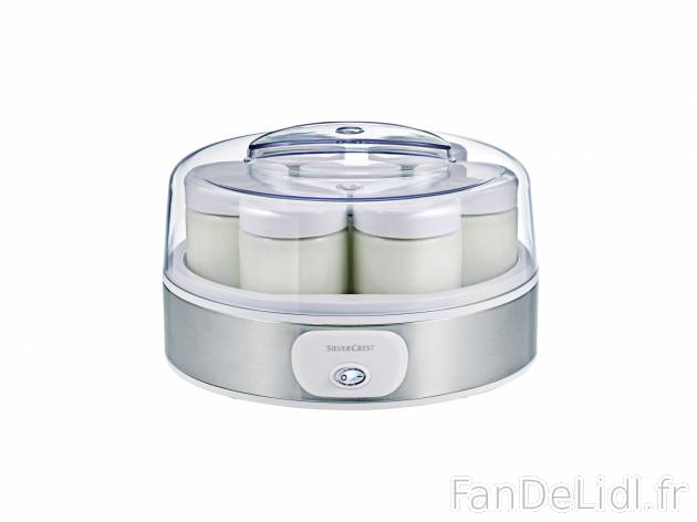 Yaourtière , le prix 13.99 € 
- 18 W
- Capacité par pot : env. 180 ml
- Base ...